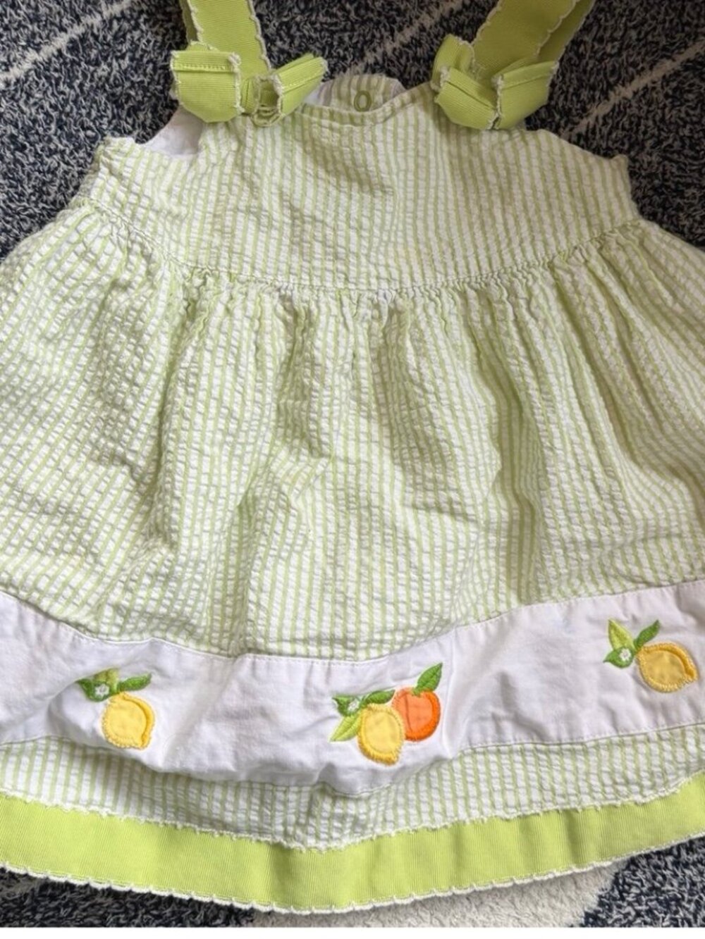 2011 Gymboree pastel striped fruit dress. 18-24m
